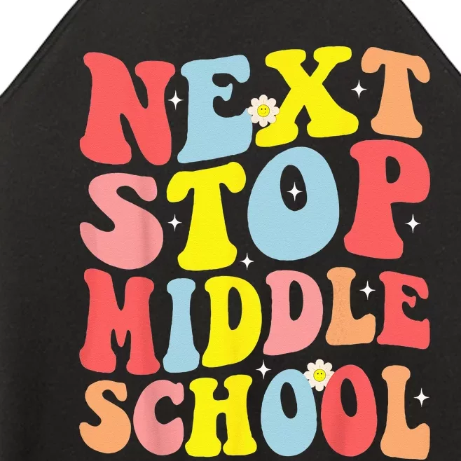 Groovy Next Stop Middle School Elementary School Graduation Women’s Perfect Tri Rocker Tank