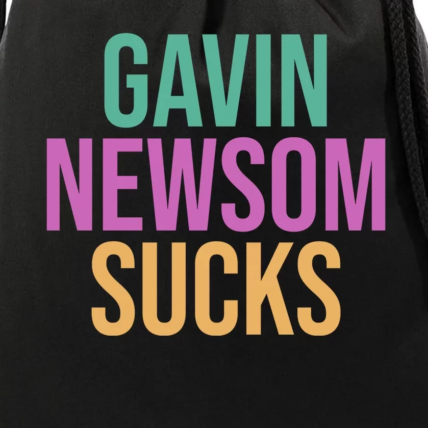 Gavin Newsom Sucks Drawstring Bag