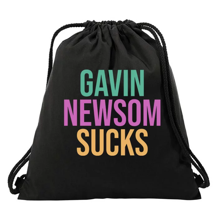 Gavin Newsom Sucks Drawstring Bag