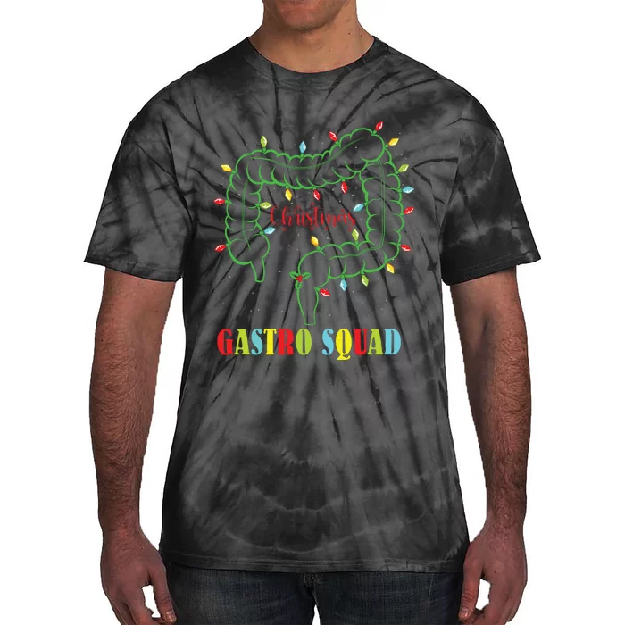 Gastro Nurse Squad Funny Christmas Lights Gastroenterologist Tie-Dye T-Shirt