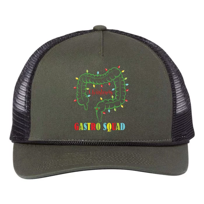 Gastro Nurse Squad Funny Christmas Lights Gastroenterologist Retro Rope Trucker Hat Cap