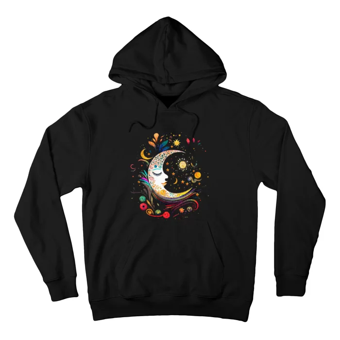 Galaxy Night Sky Moon Lunar Stars Sun Love Hoodie