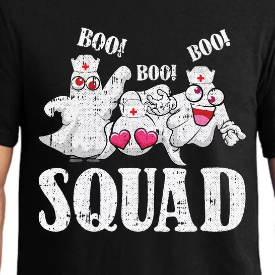 Ghost Nurse Squad Lazy Halloween Costume Funny Boo Ghoul RN Pajama Set