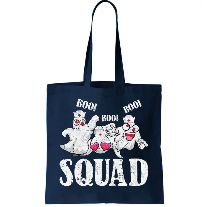 Ghost Nurse Squad Lazy Halloween Costume Funny Boo Ghoul RN Tote Bag