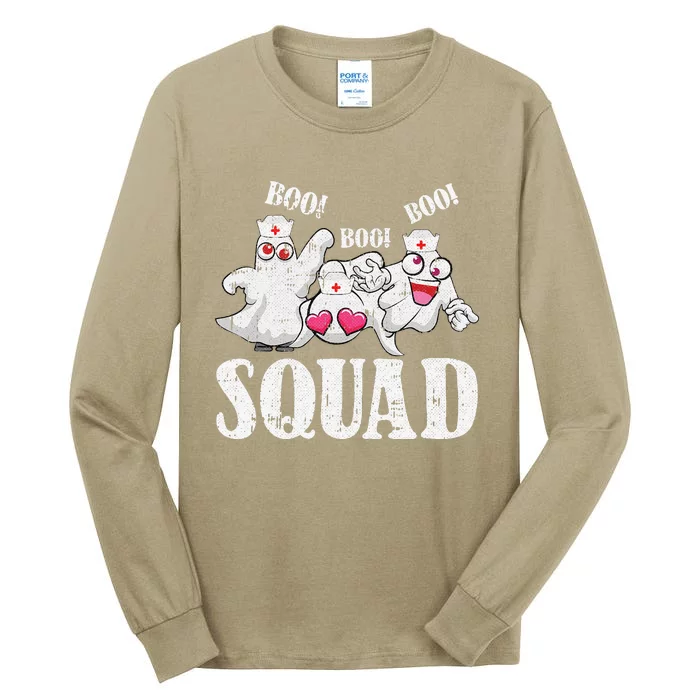 Ghost Nurse Squad Lazy Halloween Costume Funny Boo Ghoul RN Tall Long Sleeve T-Shirt