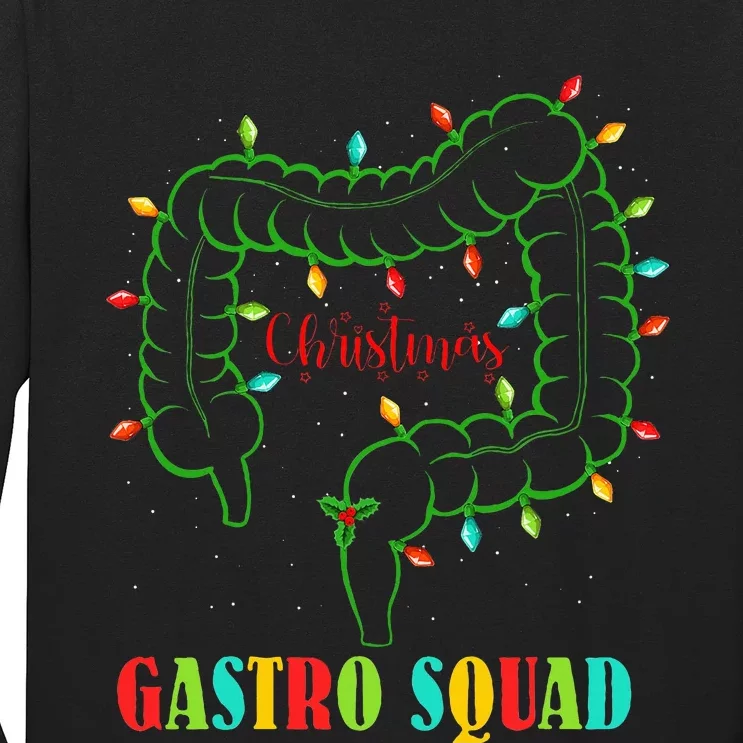 Gastro Nurse Squad Funny Christmas Lights Gastroenterologist Long Sleeve Shirt