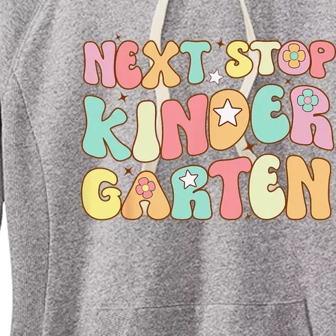 Groovy Next Stop Kindergarten Preschool Graduation Women's Fleece Hoodie