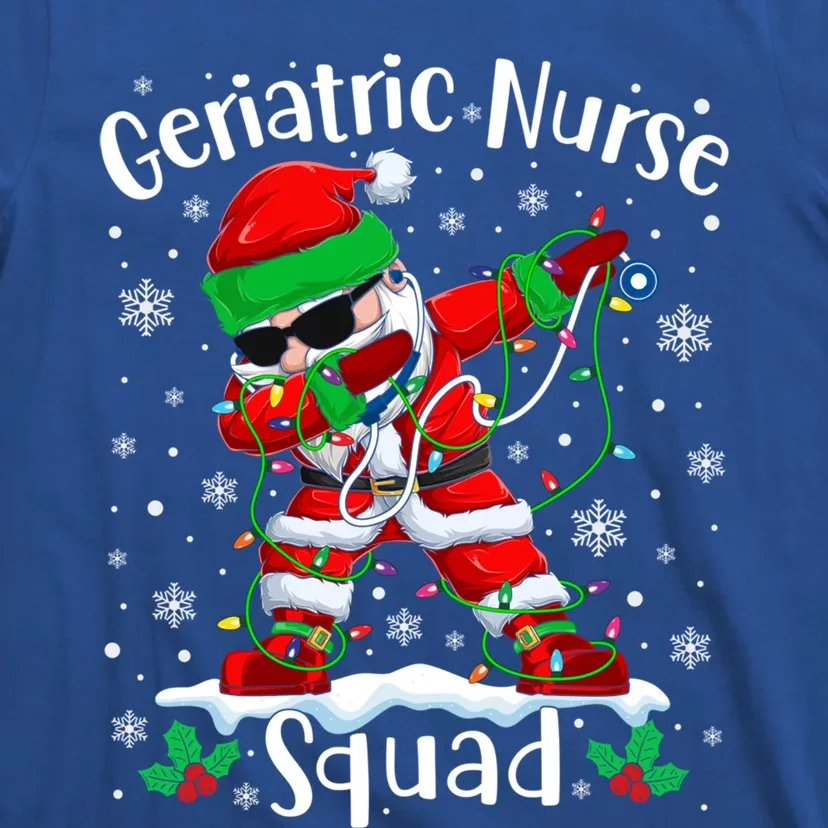 Geriatric Nurse Squad Christmas Dabbing Santa Nurse Xmas Funny Gift T-Shirt