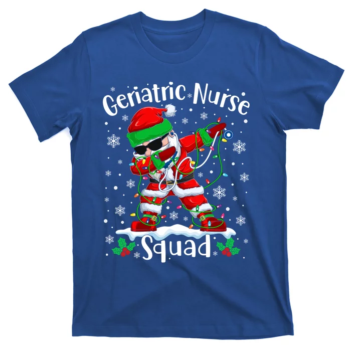 Geriatric Nurse Squad Christmas Dabbing Santa Nurse Xmas Funny Gift T-Shirt