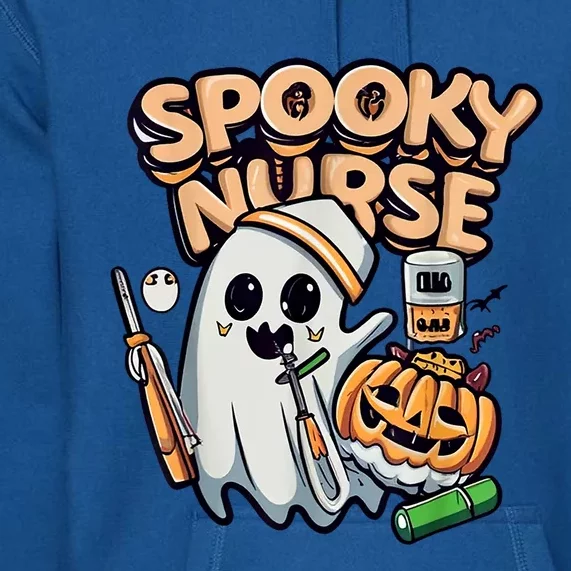 Ghost Nurse Spooky Nurse Halloween Gift Premium Hoodie