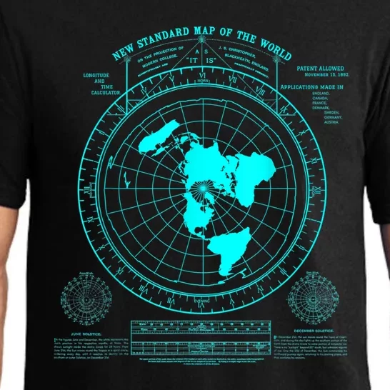 Gleasons New Standard Map Of The World Flat Earth Pajama Set