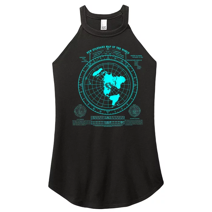 Gleasons New Standard Map Of The World Flat Earth Women’s Perfect Tri Rocker Tank