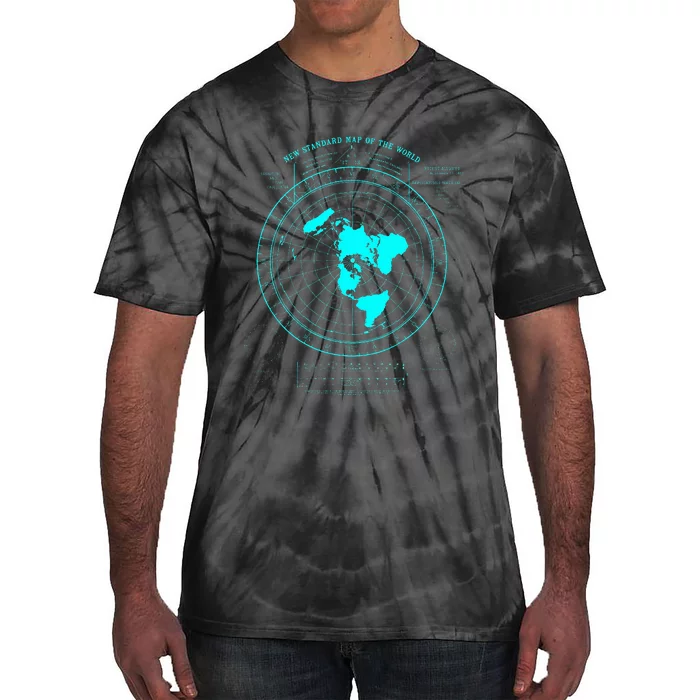 GleasonS New Standard Map Of The World Flat Earth Tie-Dye T-Shirt