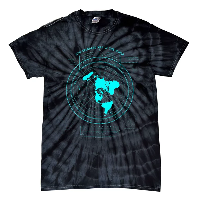 GleasonS New Standard Map Of The World Flat Earth Tie-Dye T-Shirt