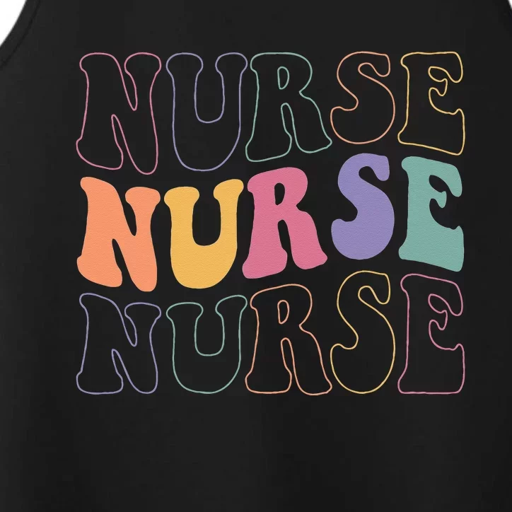 Groovy Nurse  School Nurse RN ICU ER Pediatric Performance Tank