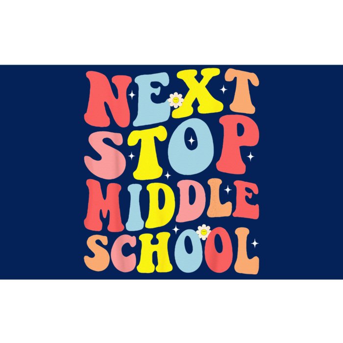 Groovy Next Stop Middle School Elementary School Graduation Bumper Sticker