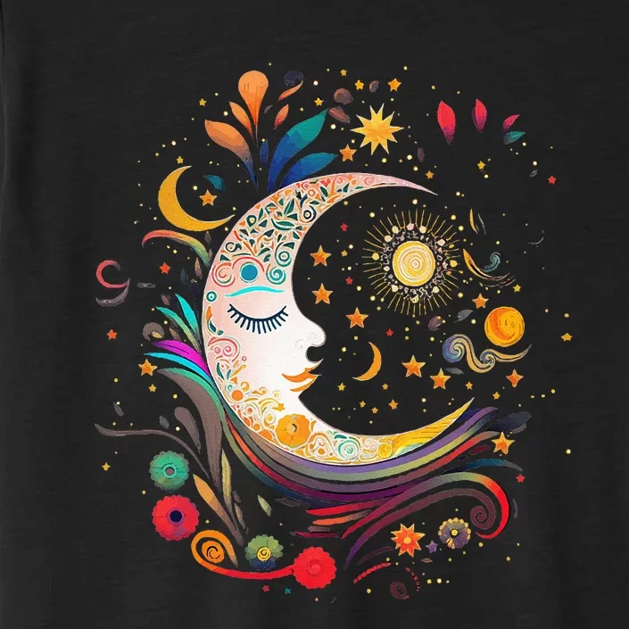 Galaxy Night Sky Moon Lunar Stars Sun Love ChromaSoft Performance T-Shirt