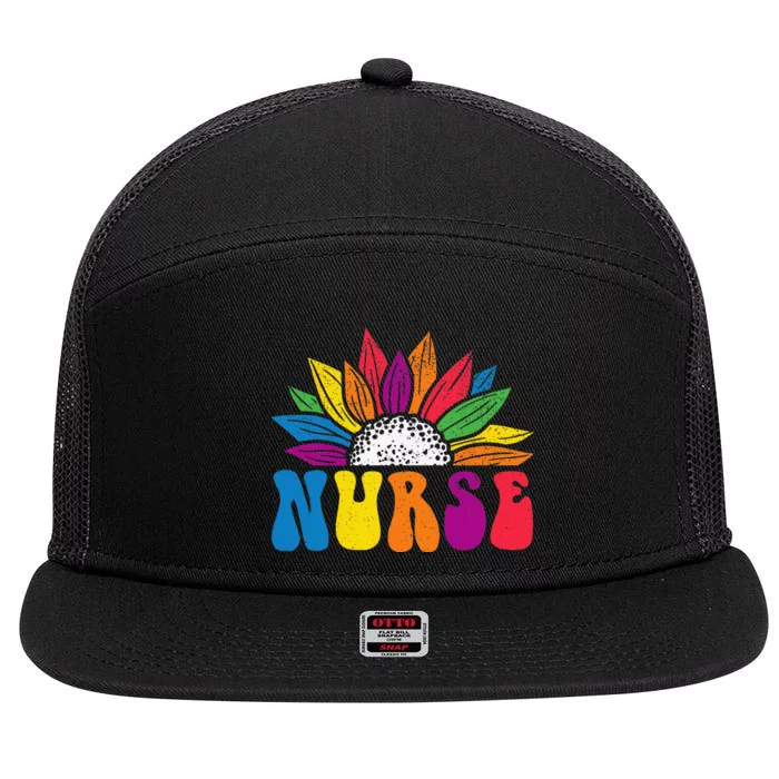 Groovy Nurse Tee  Future Nurse Appreciation Nursing 7 Panel Mesh Trucker Snapback Hat