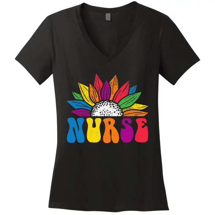 Groovy Nurse Tee  Future Nurse Appreciation Nursing Women's V-Neck T-Shirt