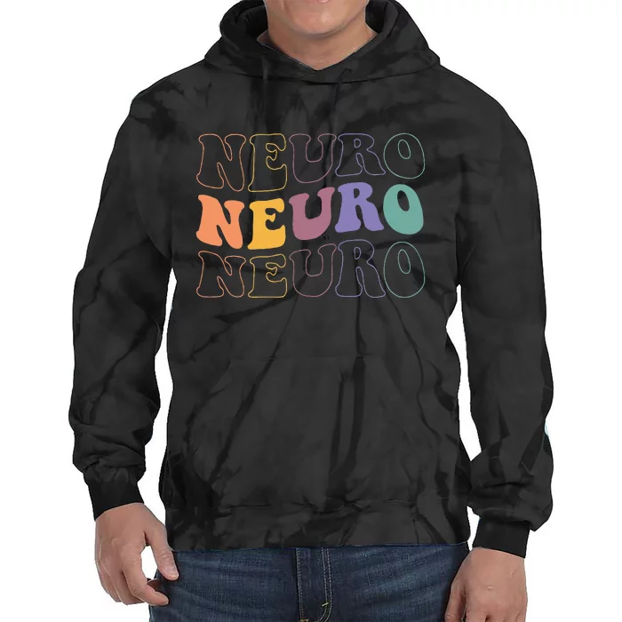 Groovy Neuro Trauma Icu Nurse Neurology Nurse Neuroscience Tie Dye Hoodie