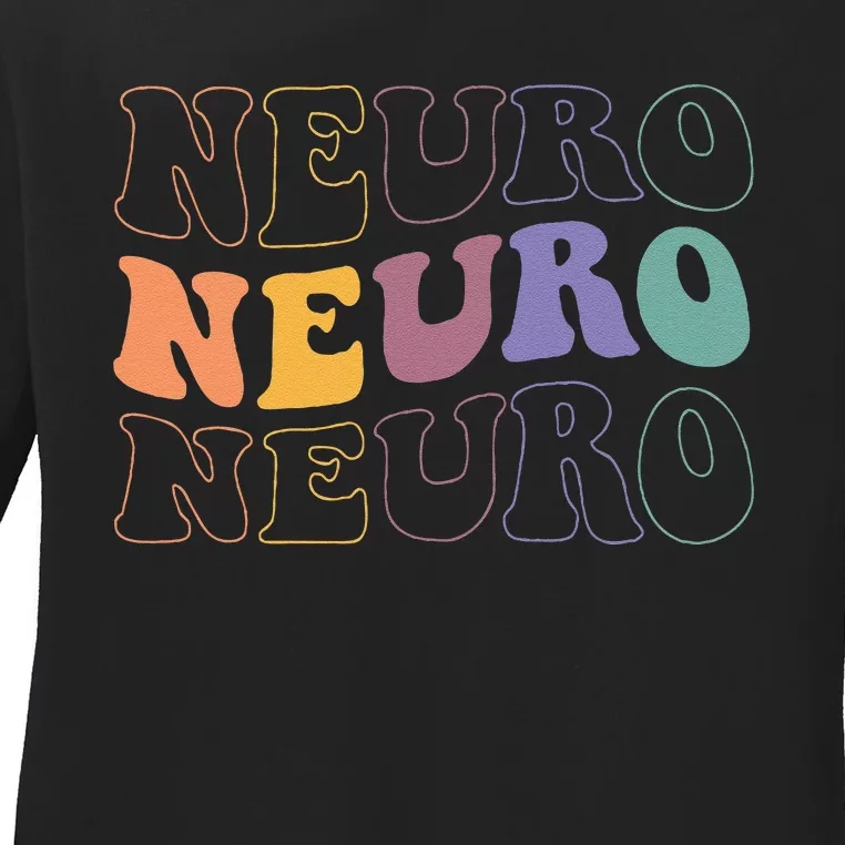 Groovy Neuro Trauma Icu Nurse Neurology Nurse Neuroscience Ladies Long Sleeve Shirt