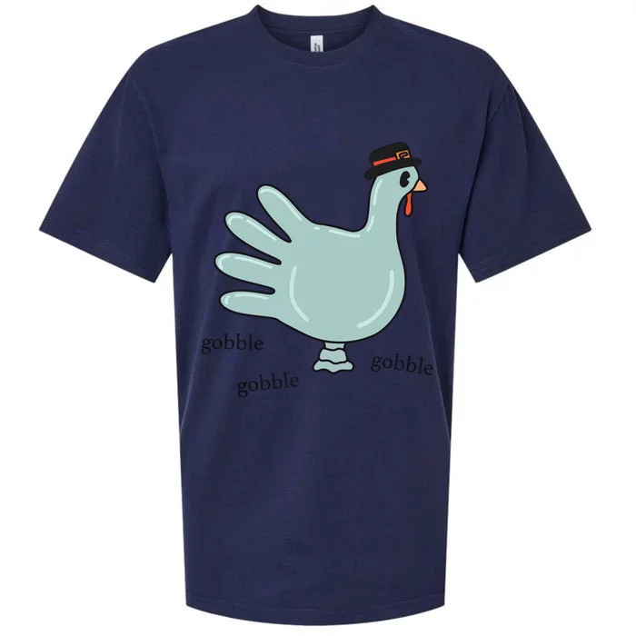 Gobble Nurse Thanksgiving Health Care Holiday Sueded Cloud Jersey T-Shirt