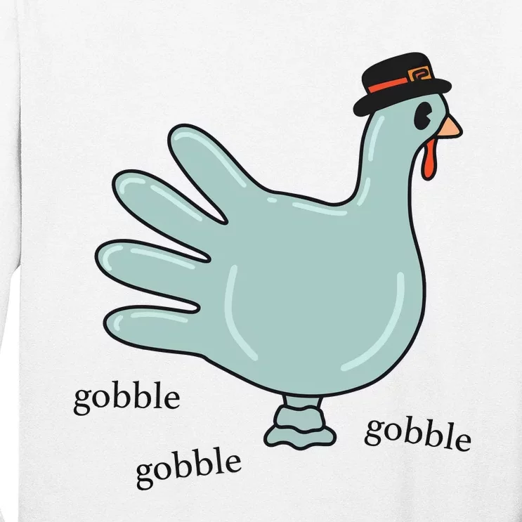 Gobble Nurse Thanksgiving Health Care Holiday Long Sleeve Shirt