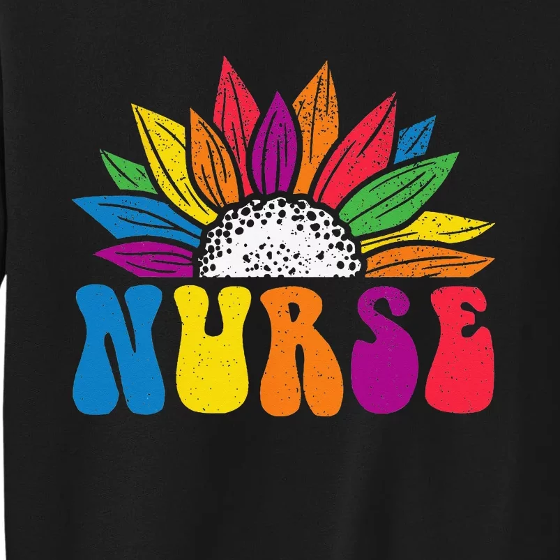 Groovy Nurse Tee Wo Future Nurse Appreciation Nursing Tall Sweatshirt