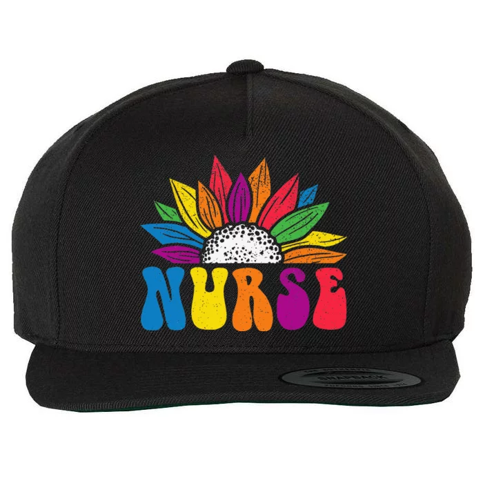 Groovy Nurse Tee Wo Future Nurse Appreciation Nursing Wool Snapback Cap