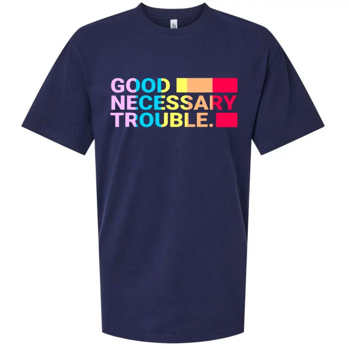 Good Necessary Trouble LGBTQ Sueded Cloud Jersey T-Shirt