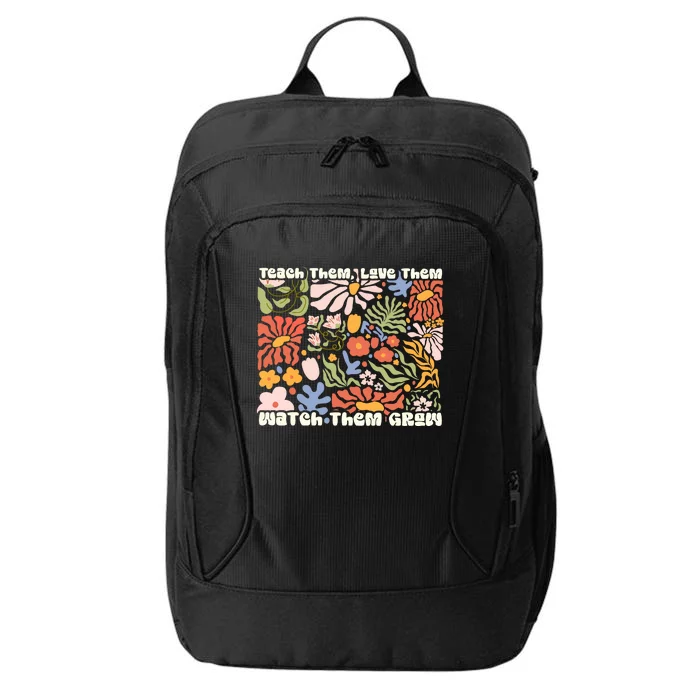 Groovy New Teacher Teach Them Love Them Watch Them Grow City Backpack