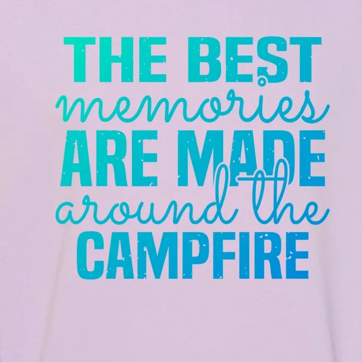 Glamping Nature Tent Camping Campfire Memories Mountain Gift Garment-Dyed Sweatshirt