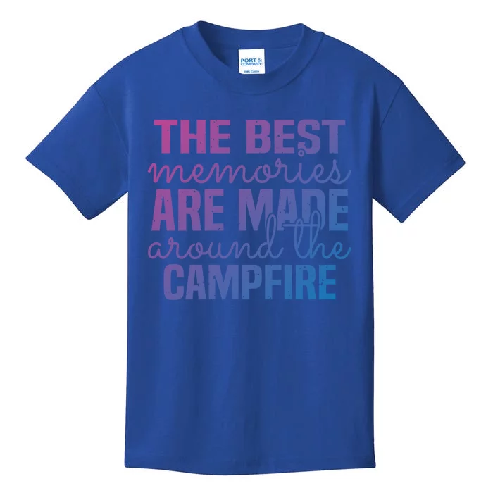 Glamping Nature Tent Camping Campfire Memories Mountain Gift Kids T-Shirt