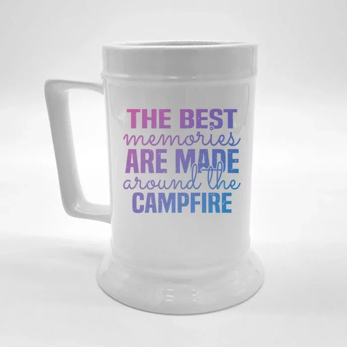 Glamping Nature Tent Camping Campfire Memories Mountain Gift Front & Back Beer Stein