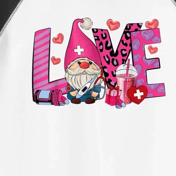 Gnome Nurse Valentines Day Heart Stethoscope Love Nursing Toddler Fine Jersey T-Shirt