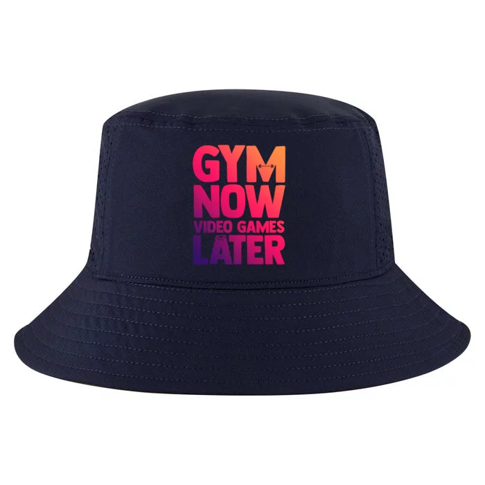 Gym Now Video Games Later Funny Gaming Nerdy Gamer Gift Cool Comfort Performance Bucket Hat