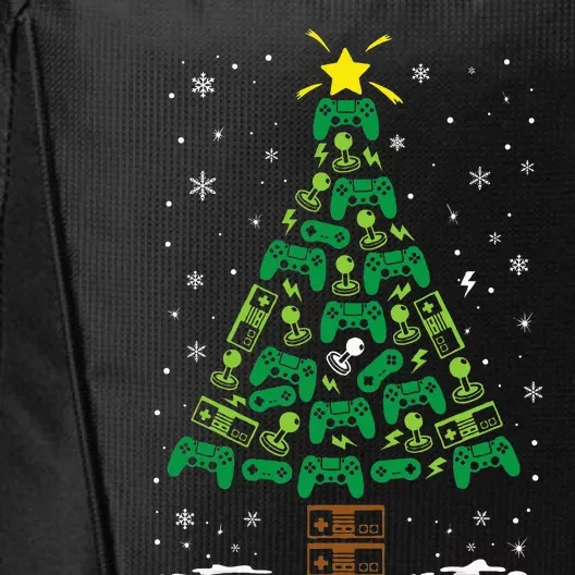 Gamer Nerd Video Game Lover Family Matching Christmas Tree City Backpack