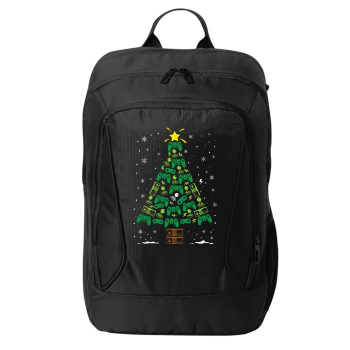 Gamer Nerd Video Game Lover Family Matching Christmas Tree City Backpack