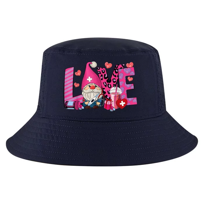 Gnome Nurse Valentines Day Heart Stethoscope Love Nursing Cool Comfort Performance Bucket Hat