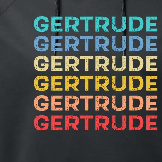 Gertrude Name Vintage Retro Herman Hesse Performance Fleece Hoodie