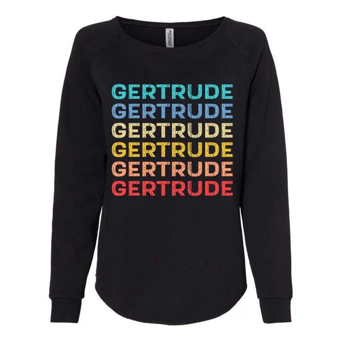 Gertrude Name Vintage Retro Herman Hesse Womens California Wash Sweatshirt