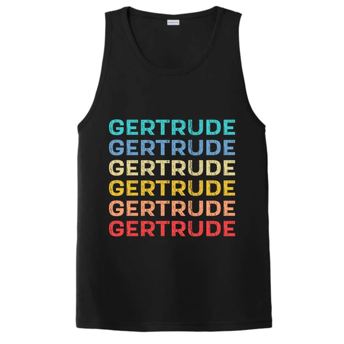 Gertrude Name Vintage Retro Herman Hesse Performance Tank