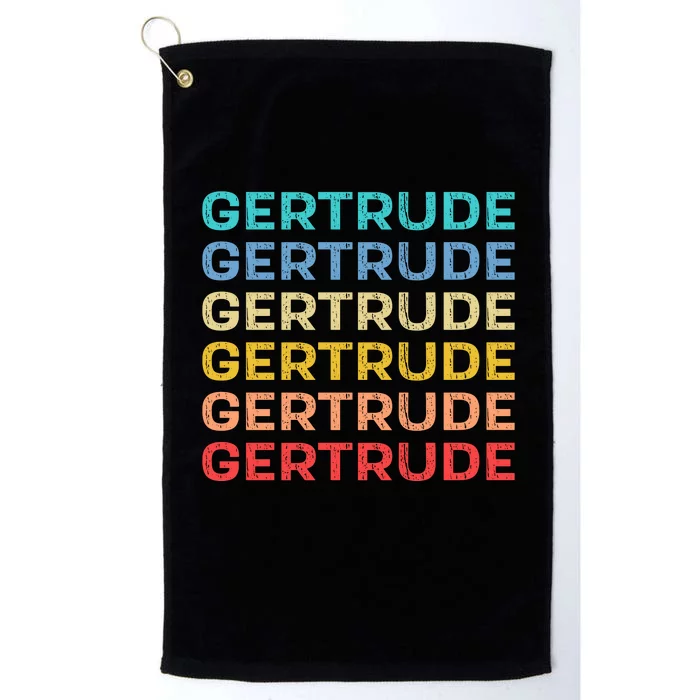 Gertrude Name Vintage Retro Herman Hesse Platinum Collection Golf Towel