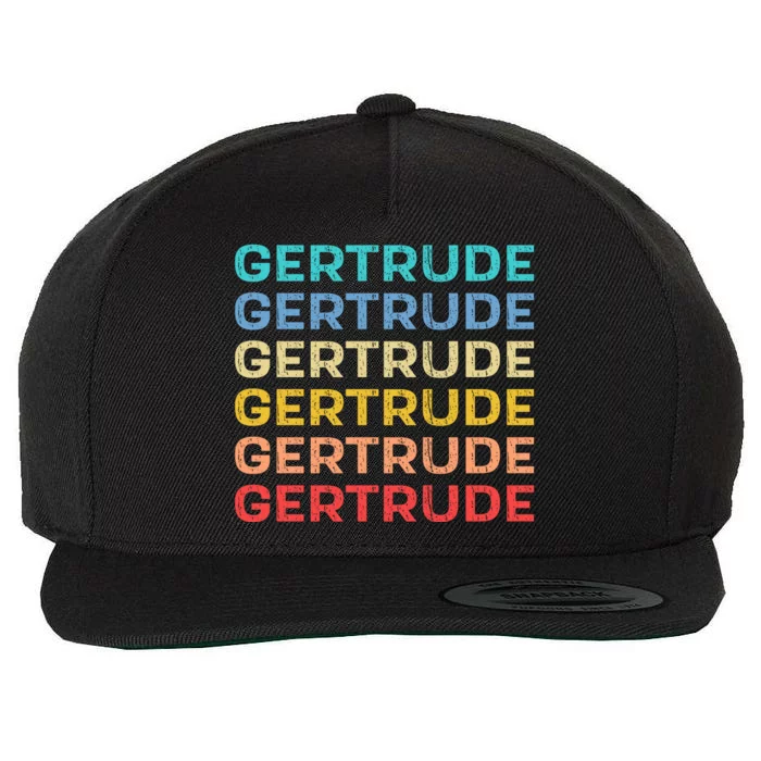 Gertrude Name Vintage Retro Herman Hesse Wool Snapback Cap