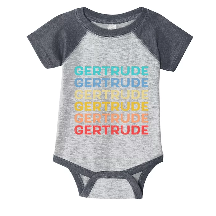 Gertrude Name Vintage Retro Herman Hesse Infant Baby Jersey Bodysuit