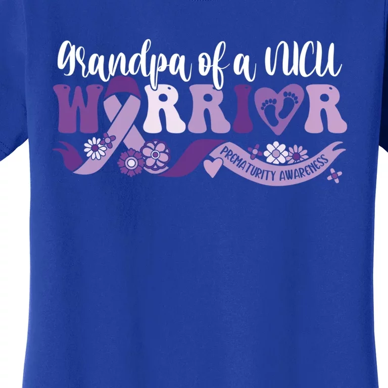 Grandpa Nicu Warrior For Preemie Prematurity Awareness Month Gift Women's T-Shirt