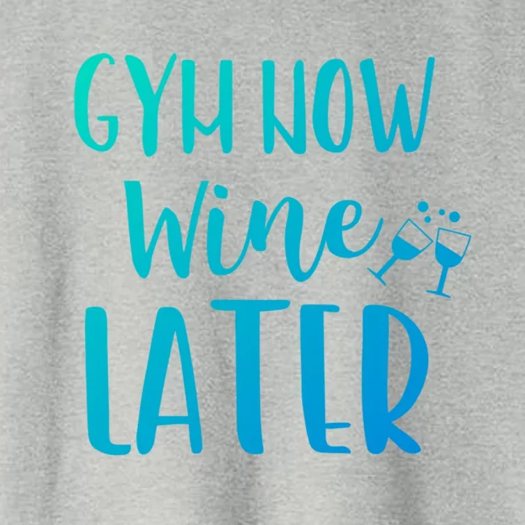 Gym Now Wine Later Workout Great Gift Women's Crop Top Tee