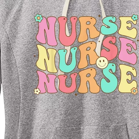 Groovy Nurse Wo Future Nurse Appreciation Nursing Women's Fleece Hoodie