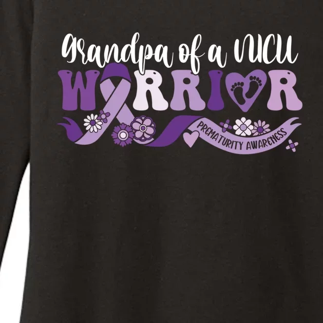 Grandpa Nicu Warrior For Preemie Prematurity Awareness Month Cute Gift Womens CVC Long Sleeve Shirt