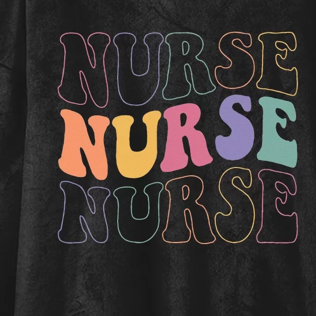 Groovy Nurse Women School Nurse RN ICU ER Pediatric Hooded Wearable Blanket